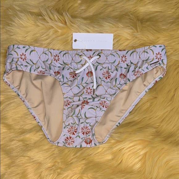 PARKE & RONEN NWT Crem Helsinki Print Meridian Brief